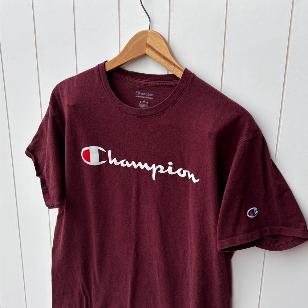 Champion maroon Tee! Men’s Large - Picture 2 of 5